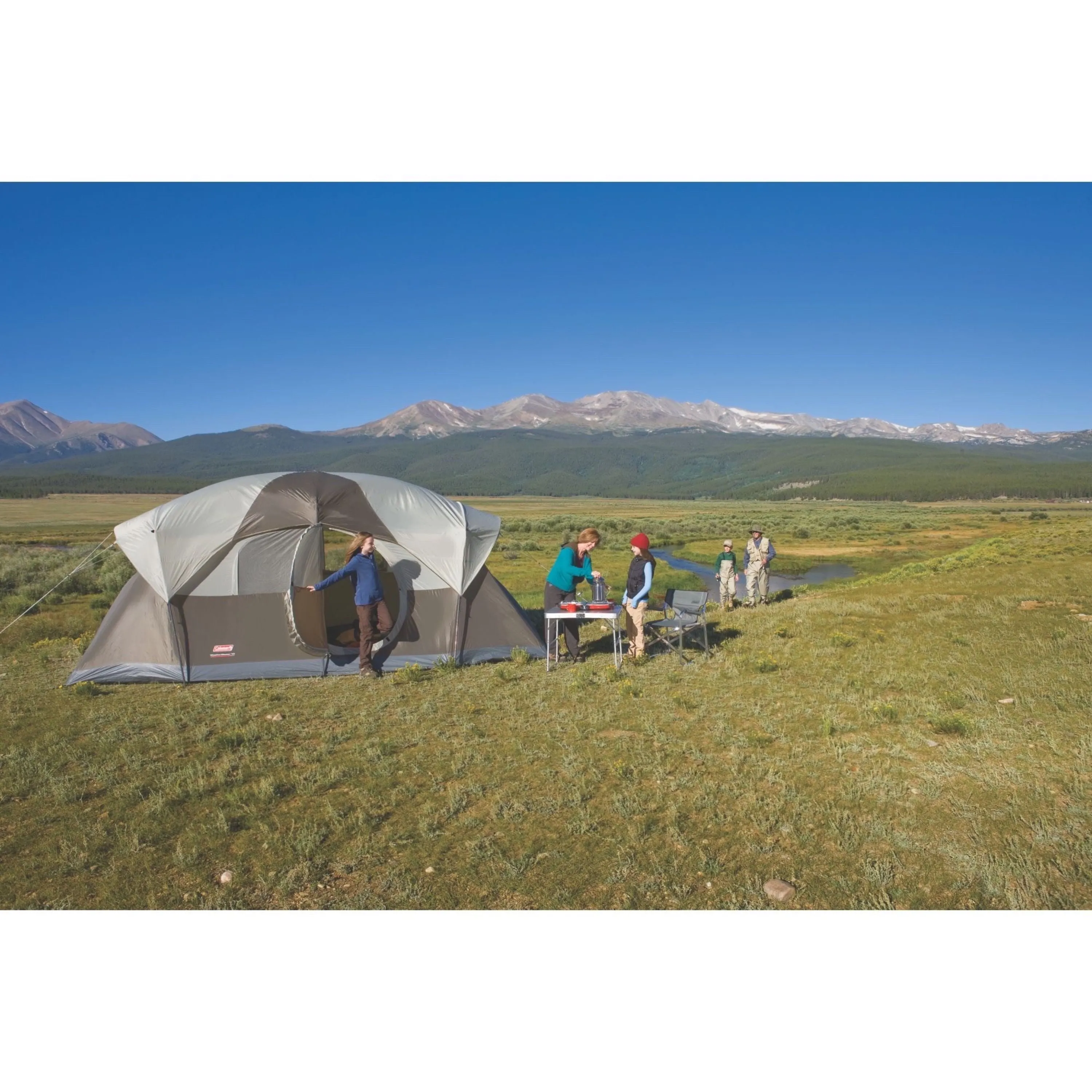 10-Person Weather Master Dome Camping Tent with Hinged Door