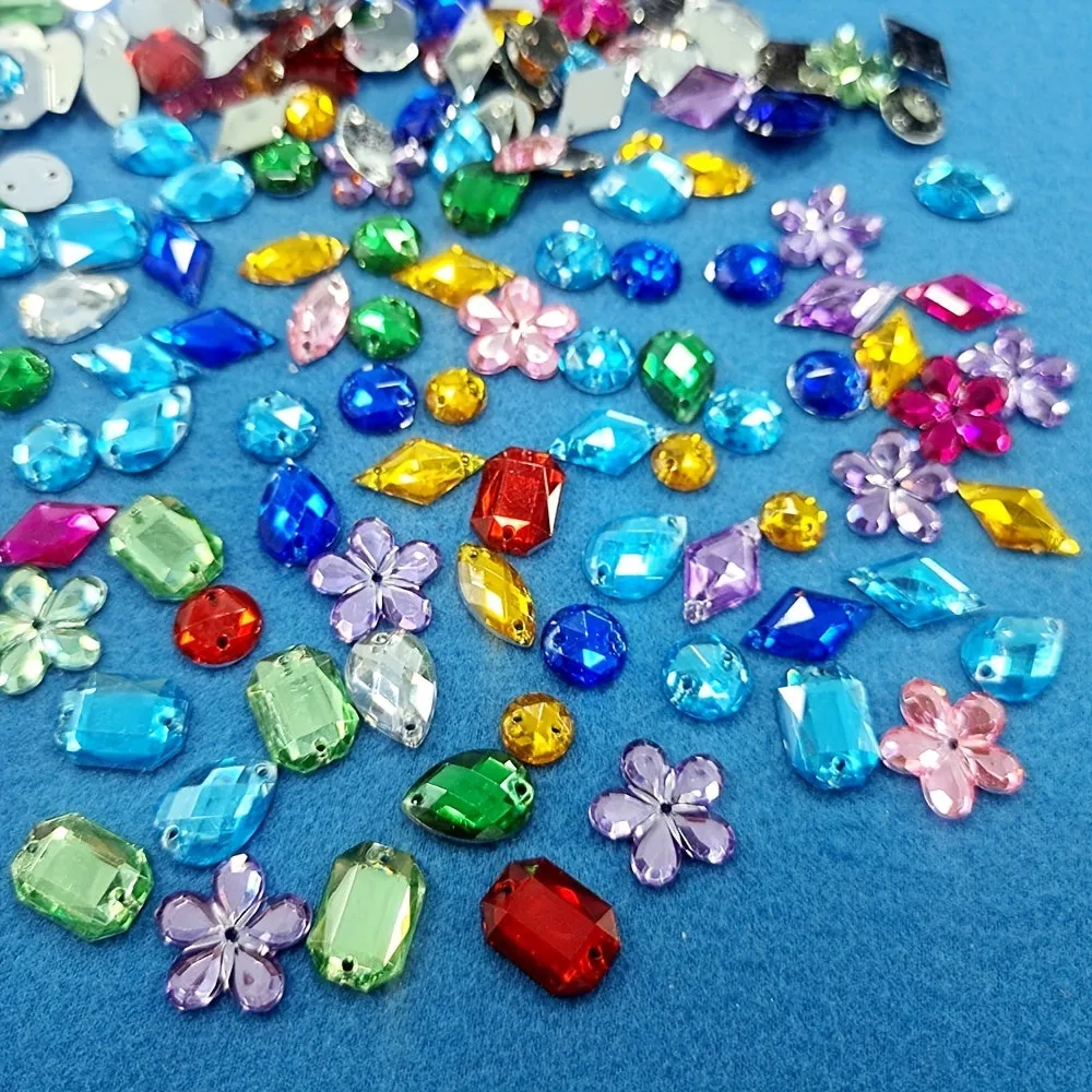 100120 Mixed Shape Acrylic Rhinestones for DIY Clothing Accessories