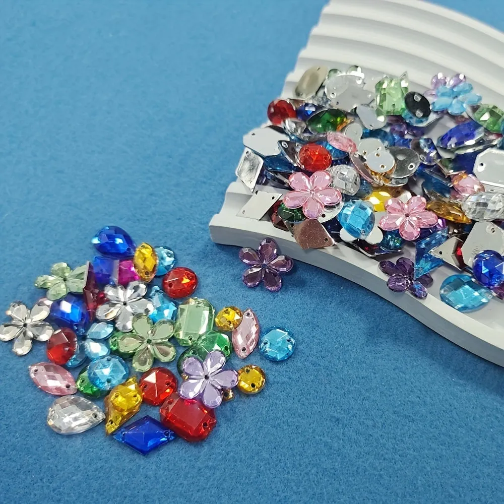 100120 Mixed Shape Acrylic Rhinestones for DIY Clothing Accessories