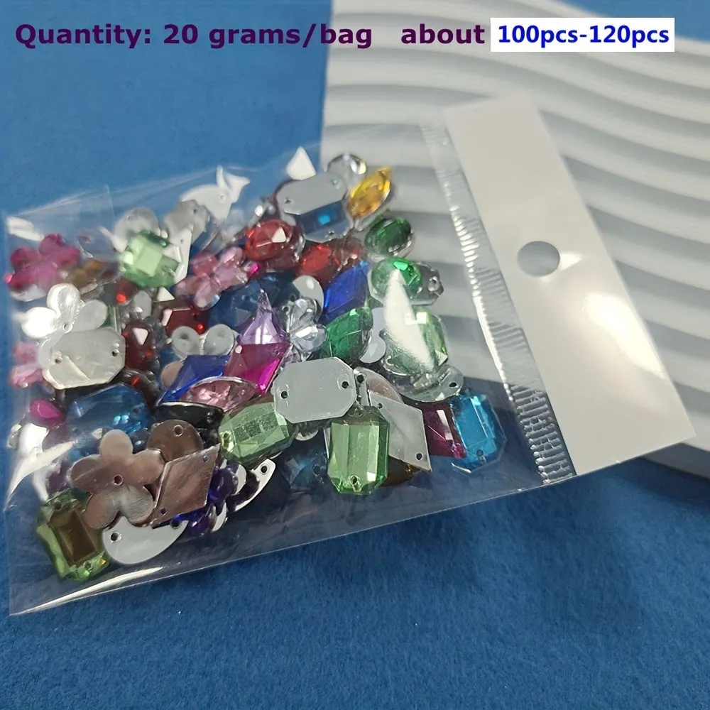 100120 Mixed Shape Acrylic Rhinestones for DIY Clothing Accessories