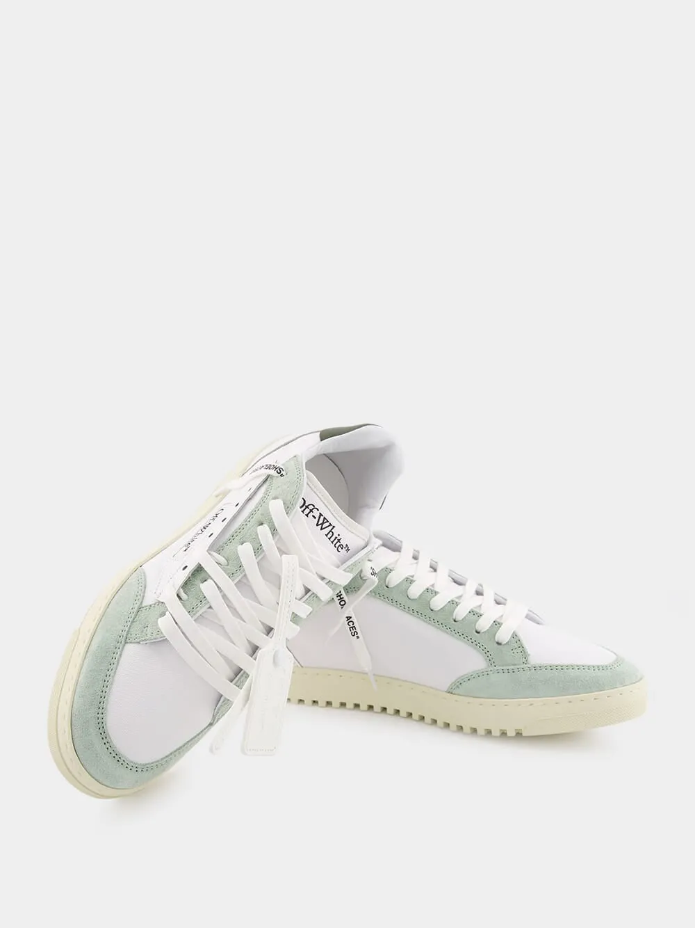 5.0 Panelled Canvas Green Sneakers