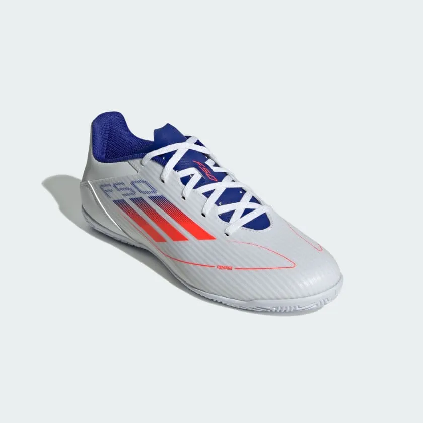 ADIDAS MEN'S F50 CLUB WHITE/BLUE FOOTBALL SHOES