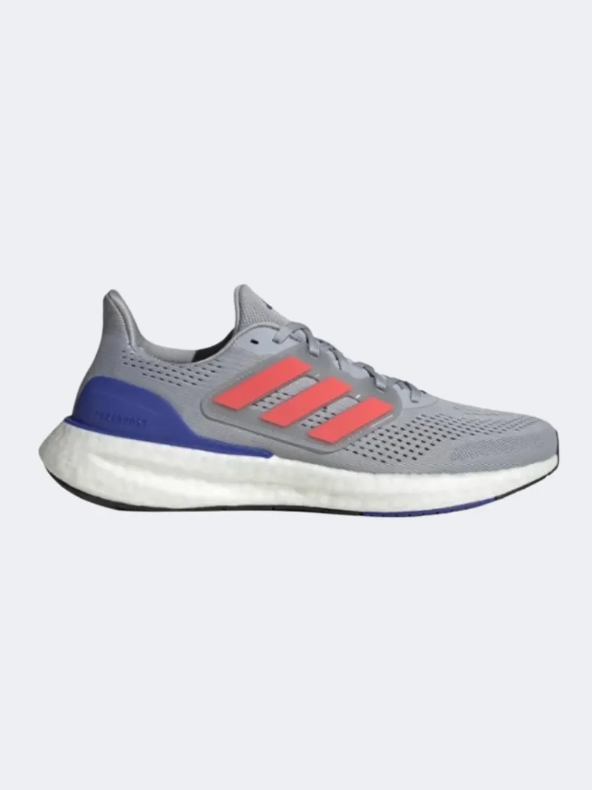 Adidas Pureboost 23 Men Running Shoes Silver/Red/Blue