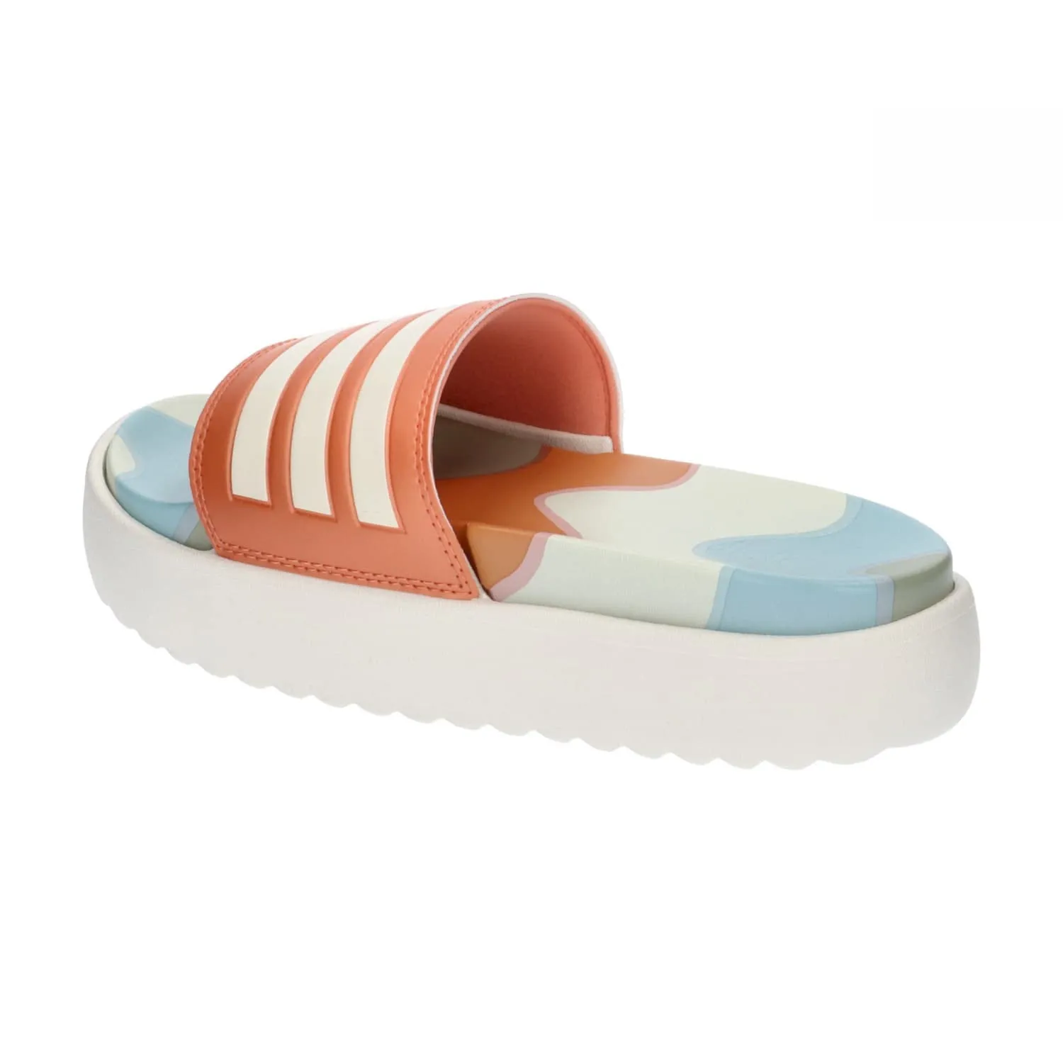 Adidas Women Synthetic ADILETTE PLATFORM Swim Slide, FTWWHT/FTWWHT/SEMCOR,UK-6