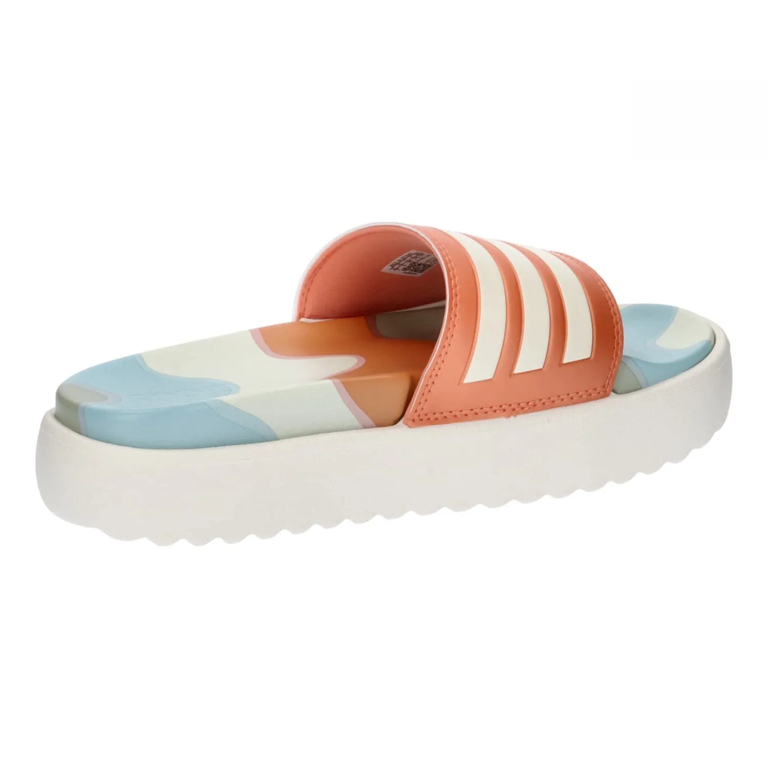 Adidas Women Synthetic ADILETTE PLATFORM Swim Slide, FTWWHT/FTWWHT/SEMCOR,UK-6