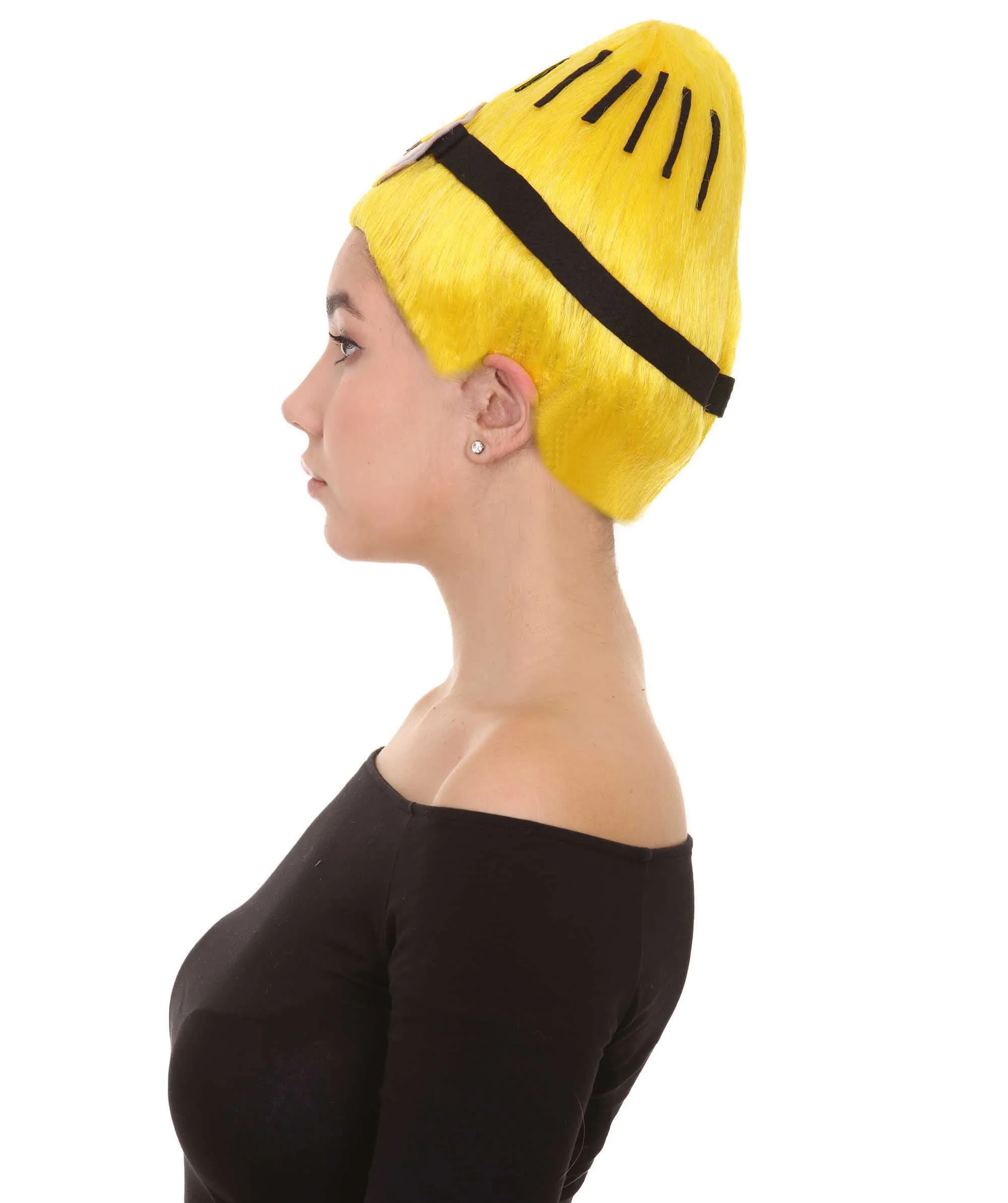 Adult Unisex Animated Character Yellow Wig | Premium Breathable Capless Cap | Flame Retardant Synthetic Fiber