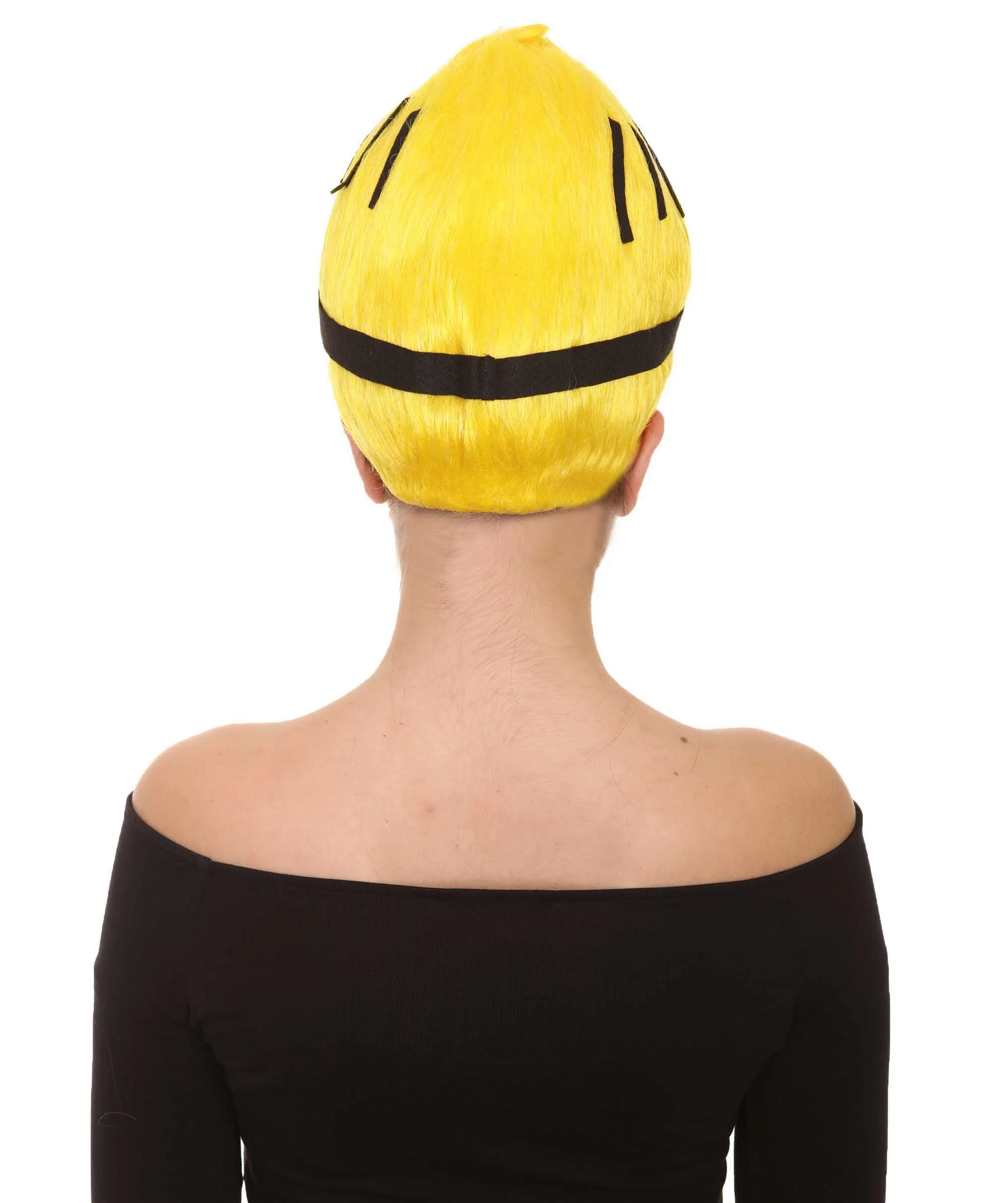 Adult Unisex Animated Character Yellow Wig | Premium Breathable Capless Cap | Flame Retardant Synthetic Fiber