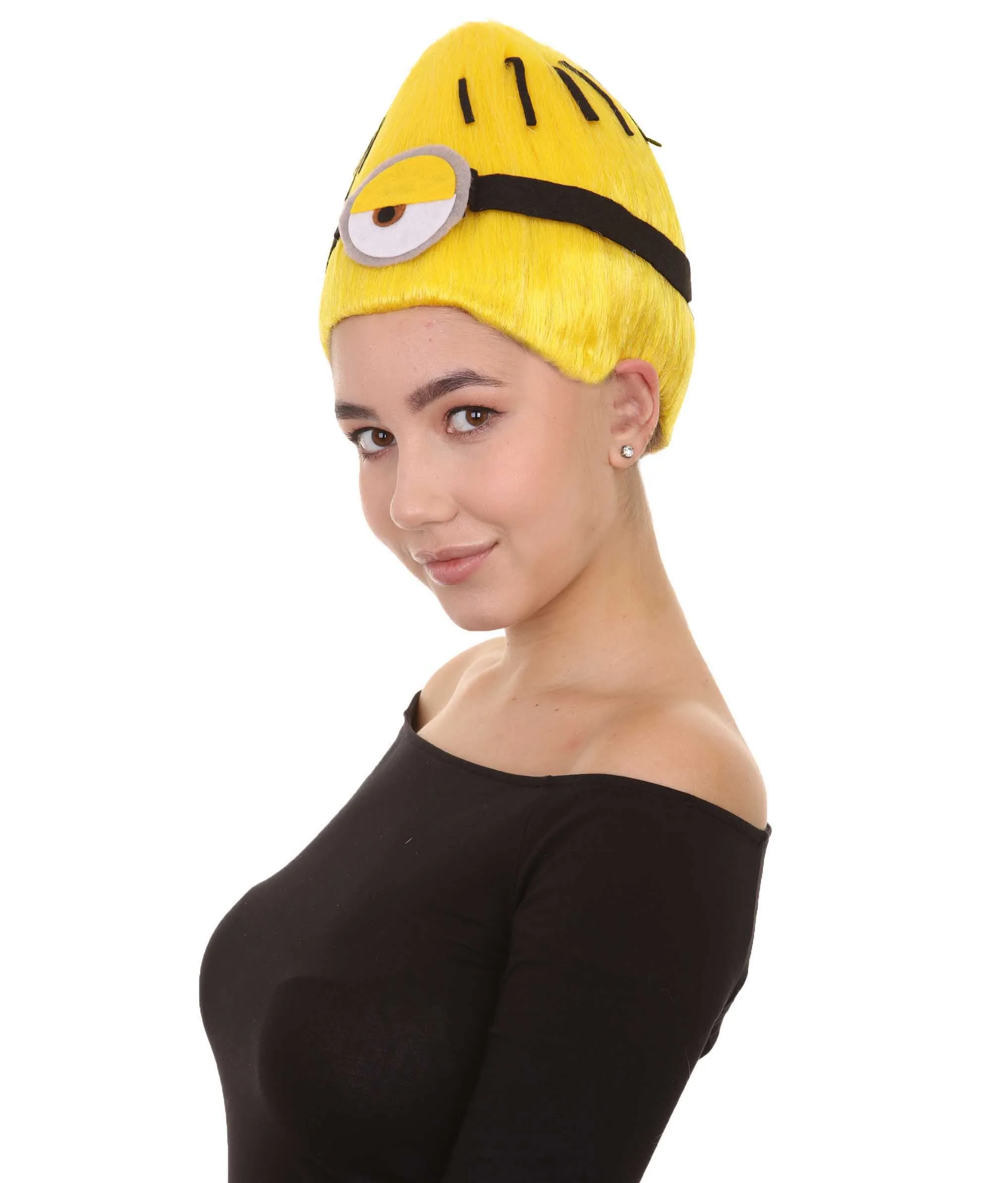 Adult Unisex Animated Character Yellow Wig | Premium Breathable Capless Cap | Flame Retardant Synthetic Fiber