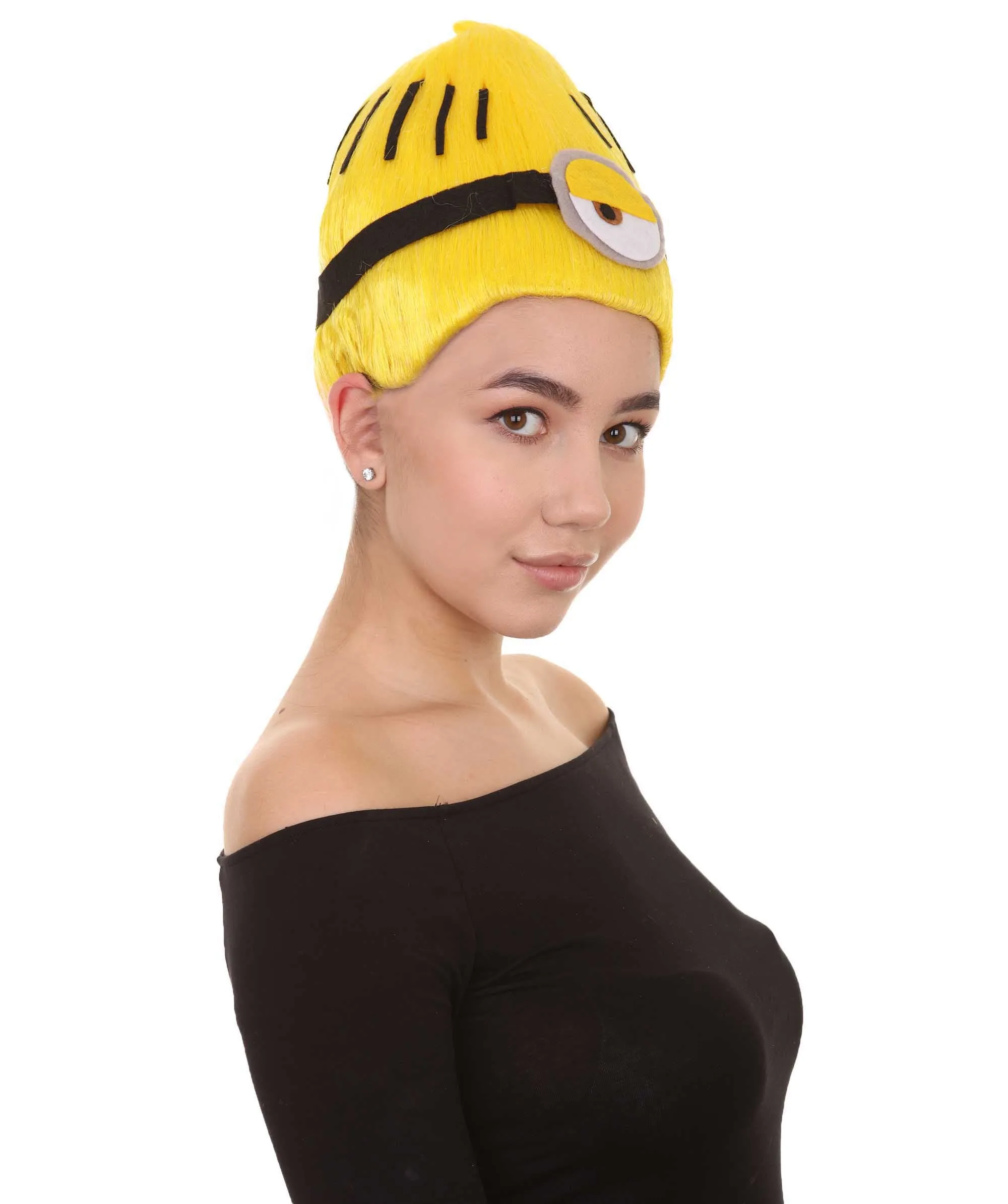 Adult Unisex Animated Character Yellow Wig | Premium Breathable Capless Cap | Flame Retardant Synthetic Fiber