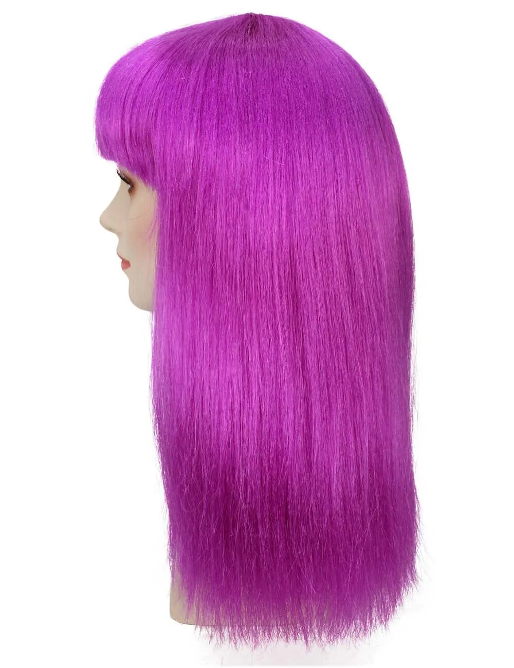 Adult Women’s Light Purple Long Wig I Perfect for Halloween I Flame-retardant Synthetic Fiber