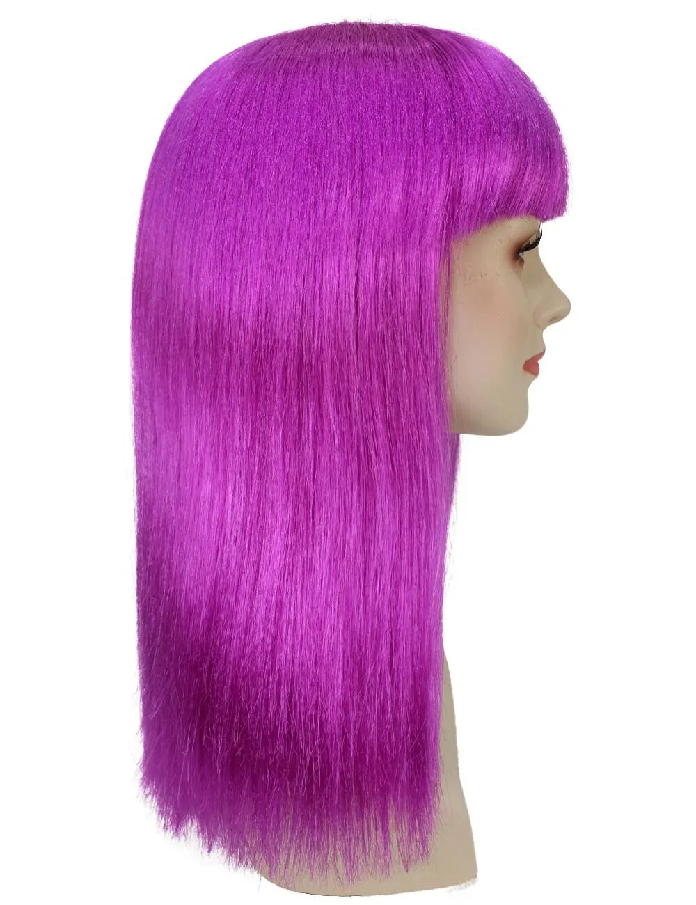 Adult Women’s Light Purple Long Wig I Perfect for Halloween I Flame-retardant Synthetic Fiber