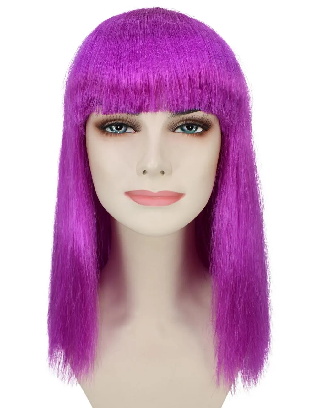 Adult Women’s Light Purple Long Wig I Perfect for Halloween I Flame-retardant Synthetic Fiber