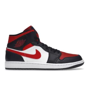 Air Jordan 1 Mid White Black Red (2022)