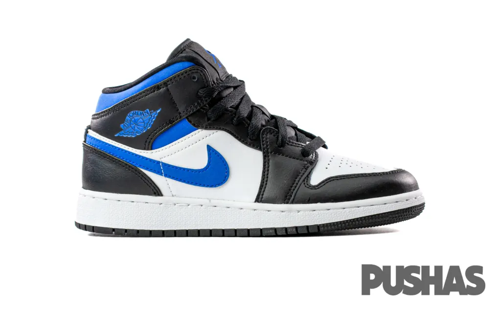 Air Jordan 1 Mid 'White Black Royal' GS