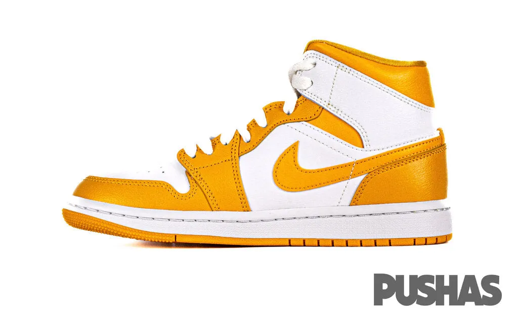 Air Jordan 1 Mid 'White/University Gold' Women's (2022)