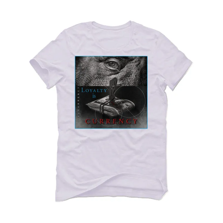 Air Jordan 2 Low WMNS “UNC To Chicago” | illcurrency White T-Shirt (LOYALTY IS CURRENCY)