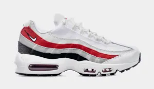 Air Max 95 Essential Mens Running Shoes (White/Red)