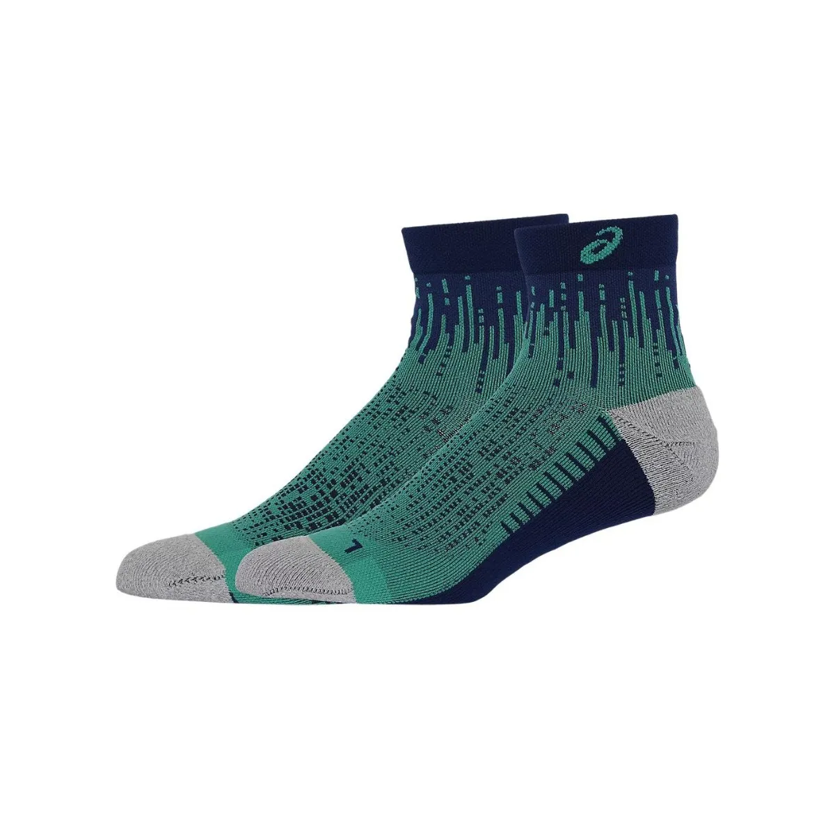 Asics Performance Run Socks Green Navy Blue