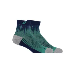 Asics Performance Run Socks Green Navy Blue