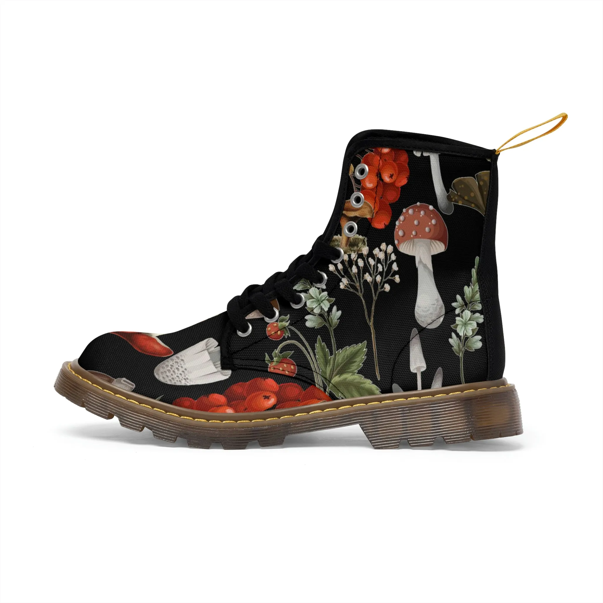 Autumn Mushrooms Women’s Canvas Boots