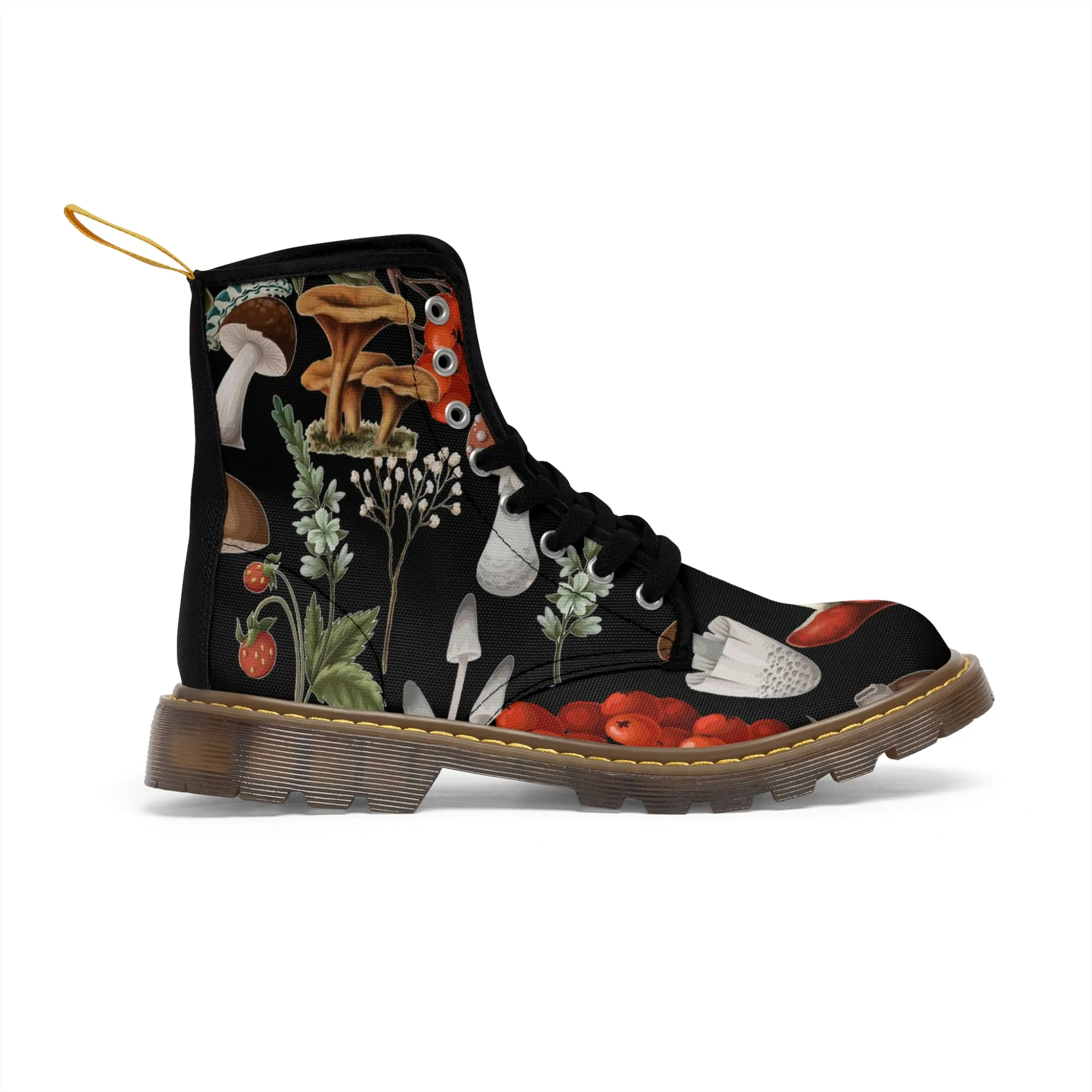 Autumn Mushrooms Women’s Canvas Boots