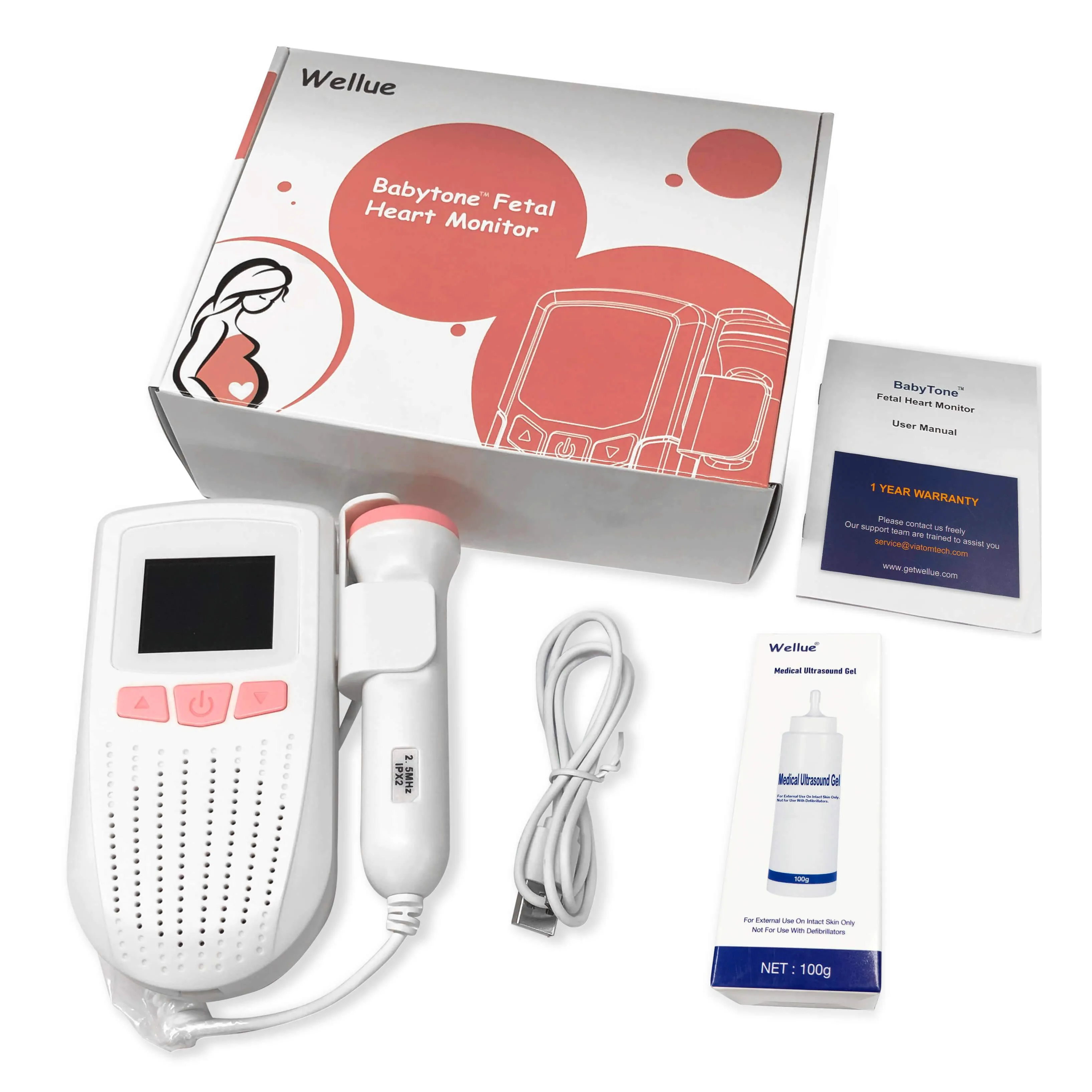 Babytone Fetal Heart Tracker (Coupling Gel Included)