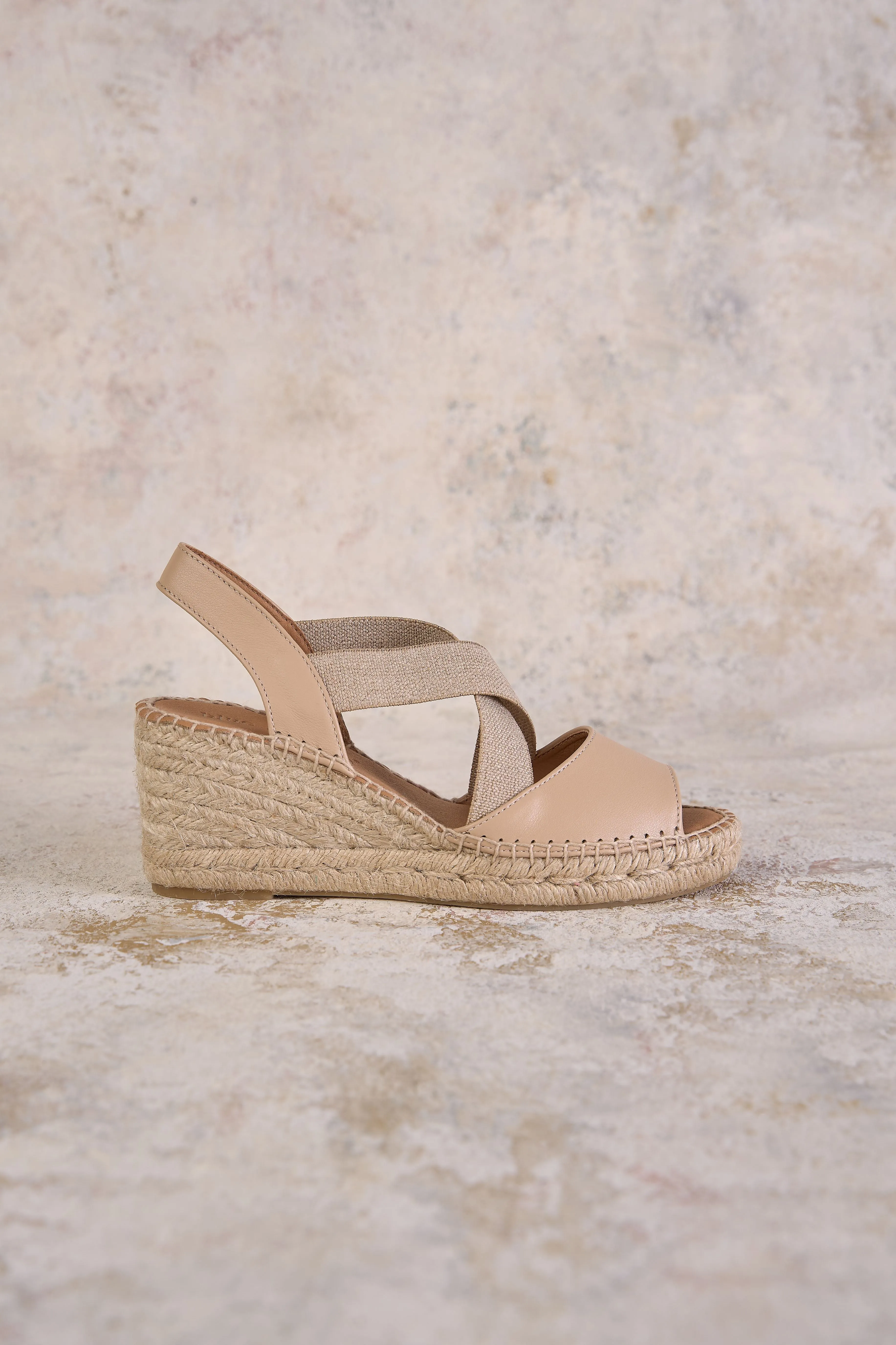 Belle Metallic Strap Espadrille