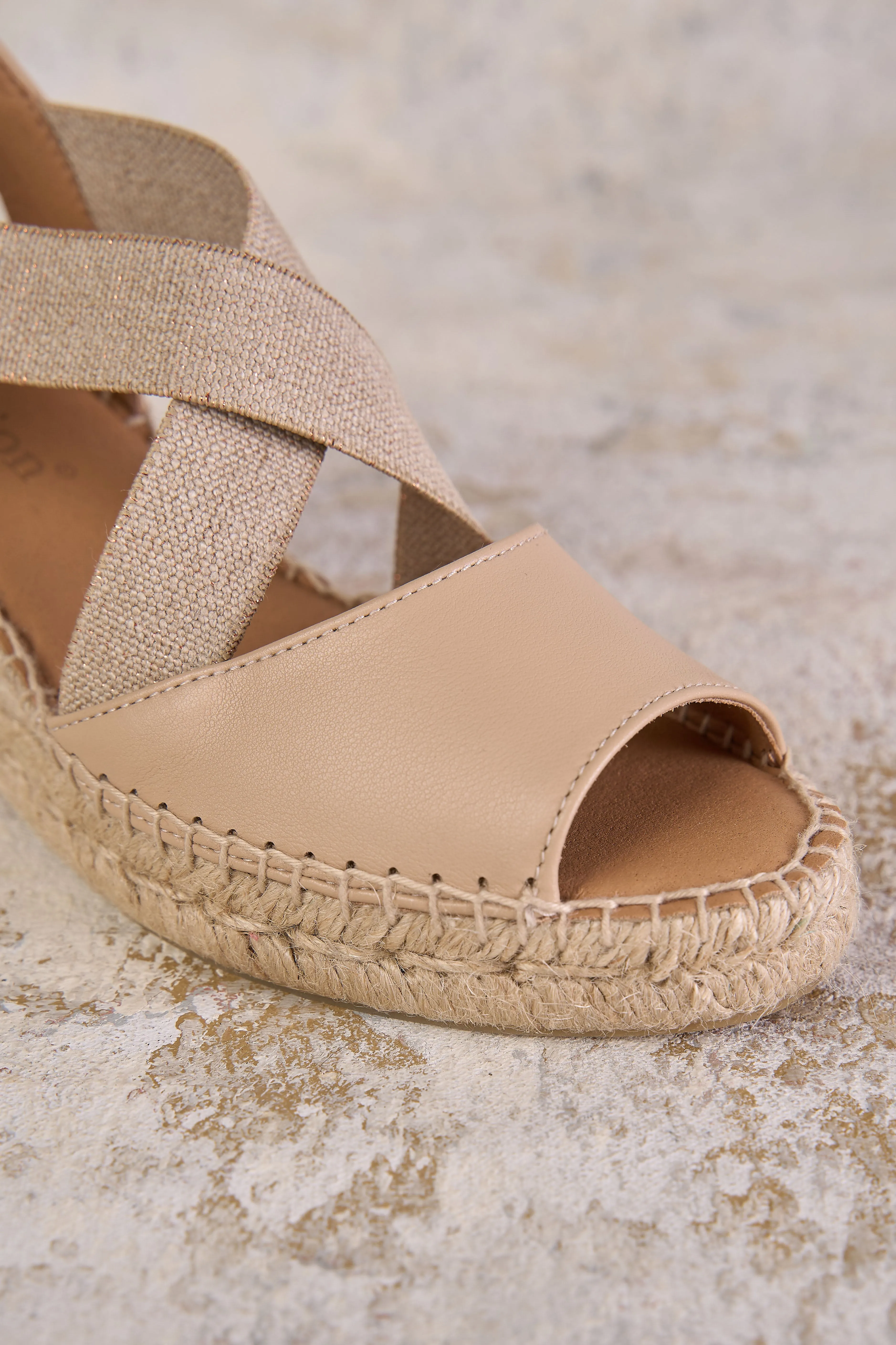 Belle Metallic Strap Espadrille