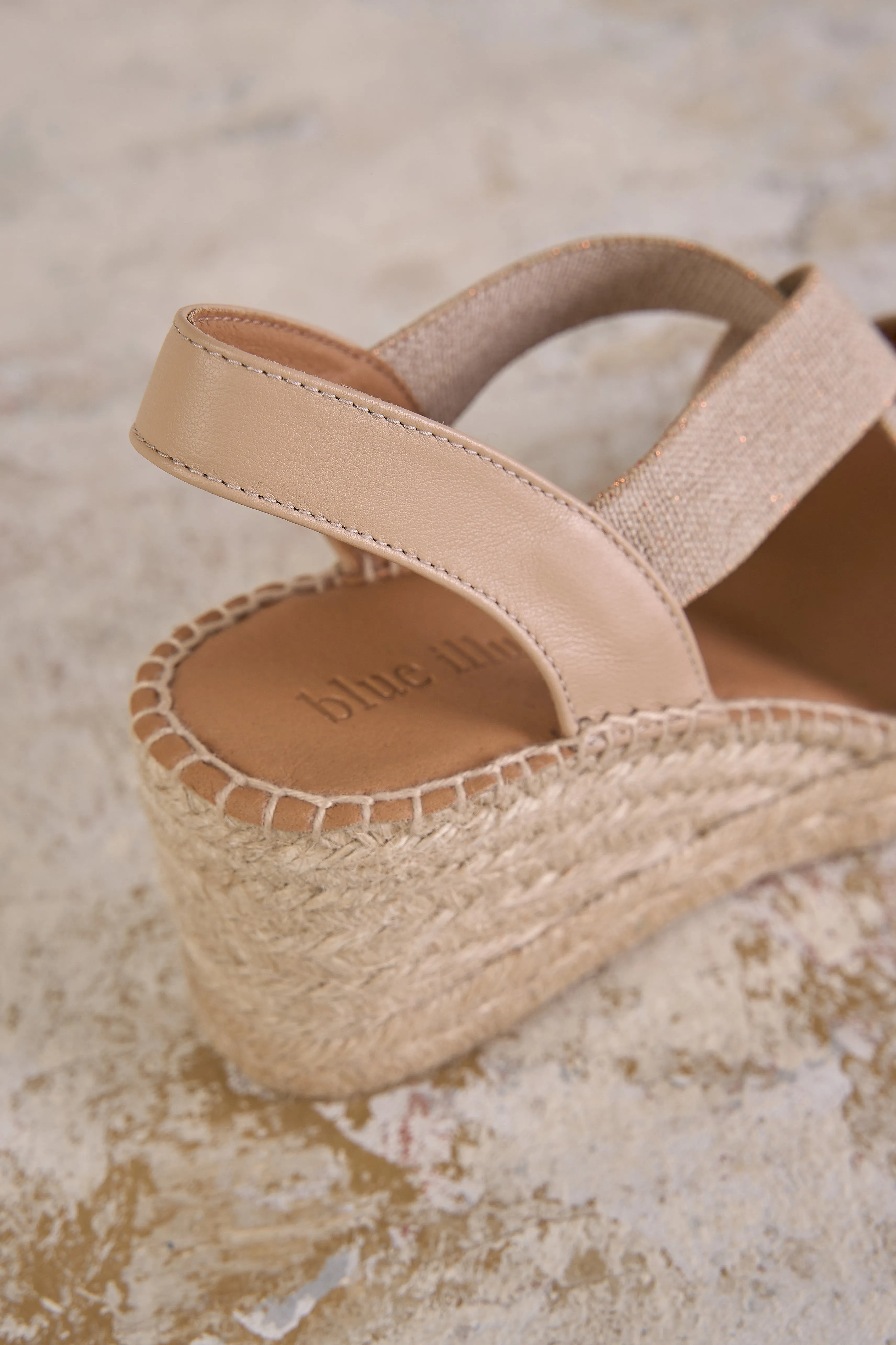 Belle Metallic Strap Espadrille