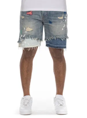 Billionaire Boys Club Shorts - BB Horizon Jean Shorts - Blue Glow - 841-4108