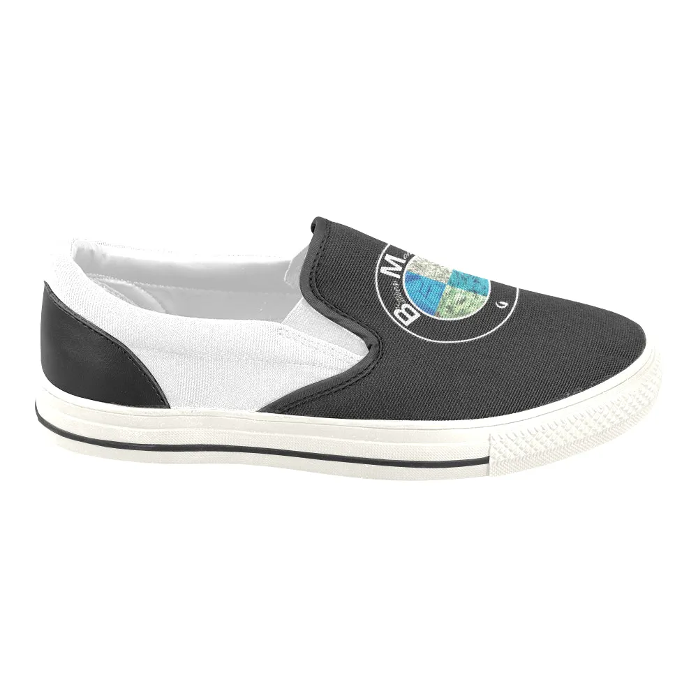 B.MONEY.W BLACK Unusual Slip-on Canvas Shoes