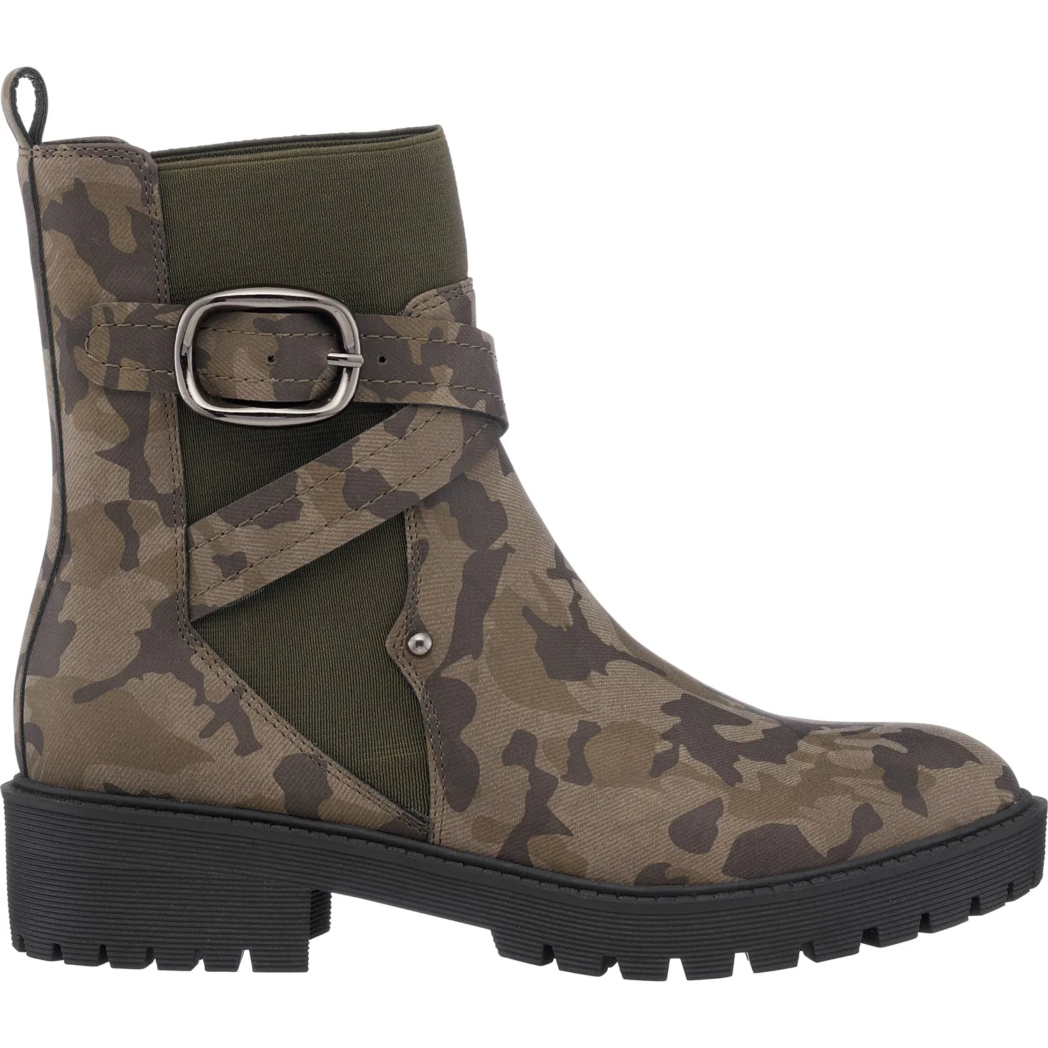 Cammen Ankle Booties in Camouflage