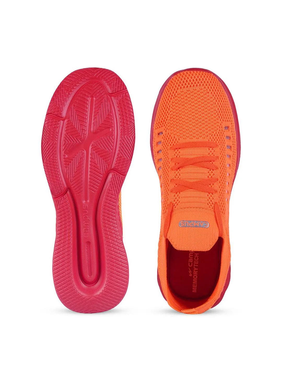 Campus Women Orange Mesh Running Shoes