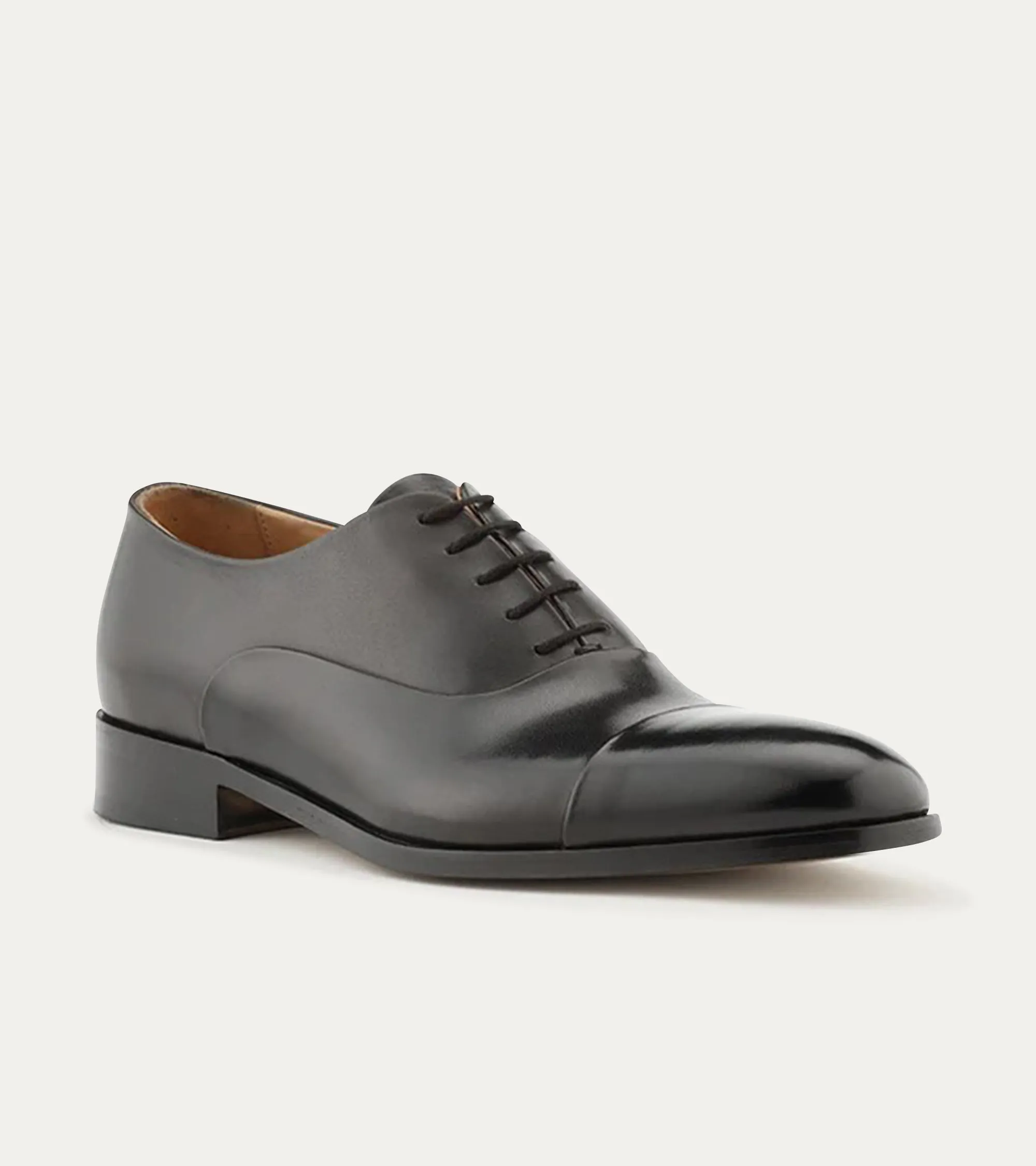 Cap Toe Oxford Black Antique