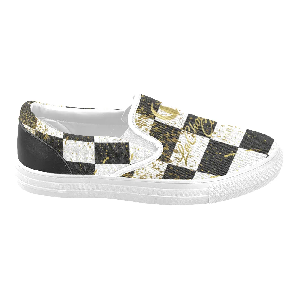 CHEST IN GOLD Men's Unusual Slip-on Canvas Shoes