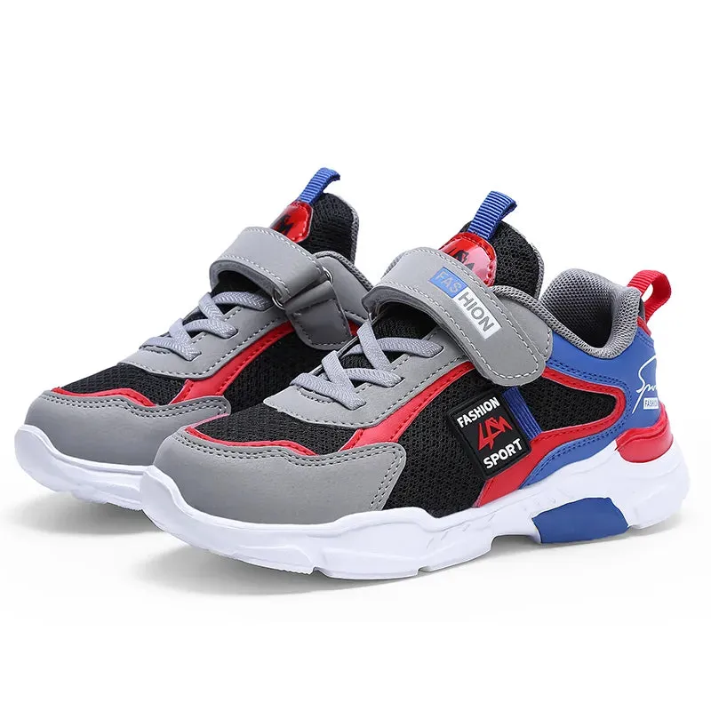 Children Casual Shoes for Boys Breathable Sneaker Summer Air Mesh Kids Hook & Loop Students School Shoe Size 28-40