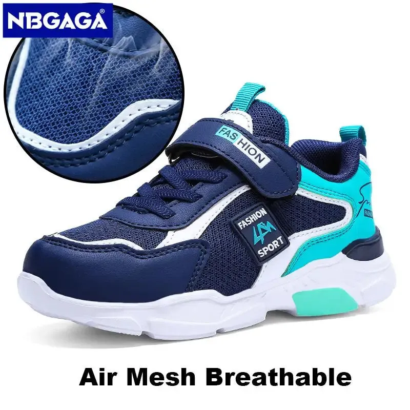 Children Casual Shoes for Boys Breathable Sneaker Summer Air Mesh Kids Hook & Loop Students School Shoe Size 28-40