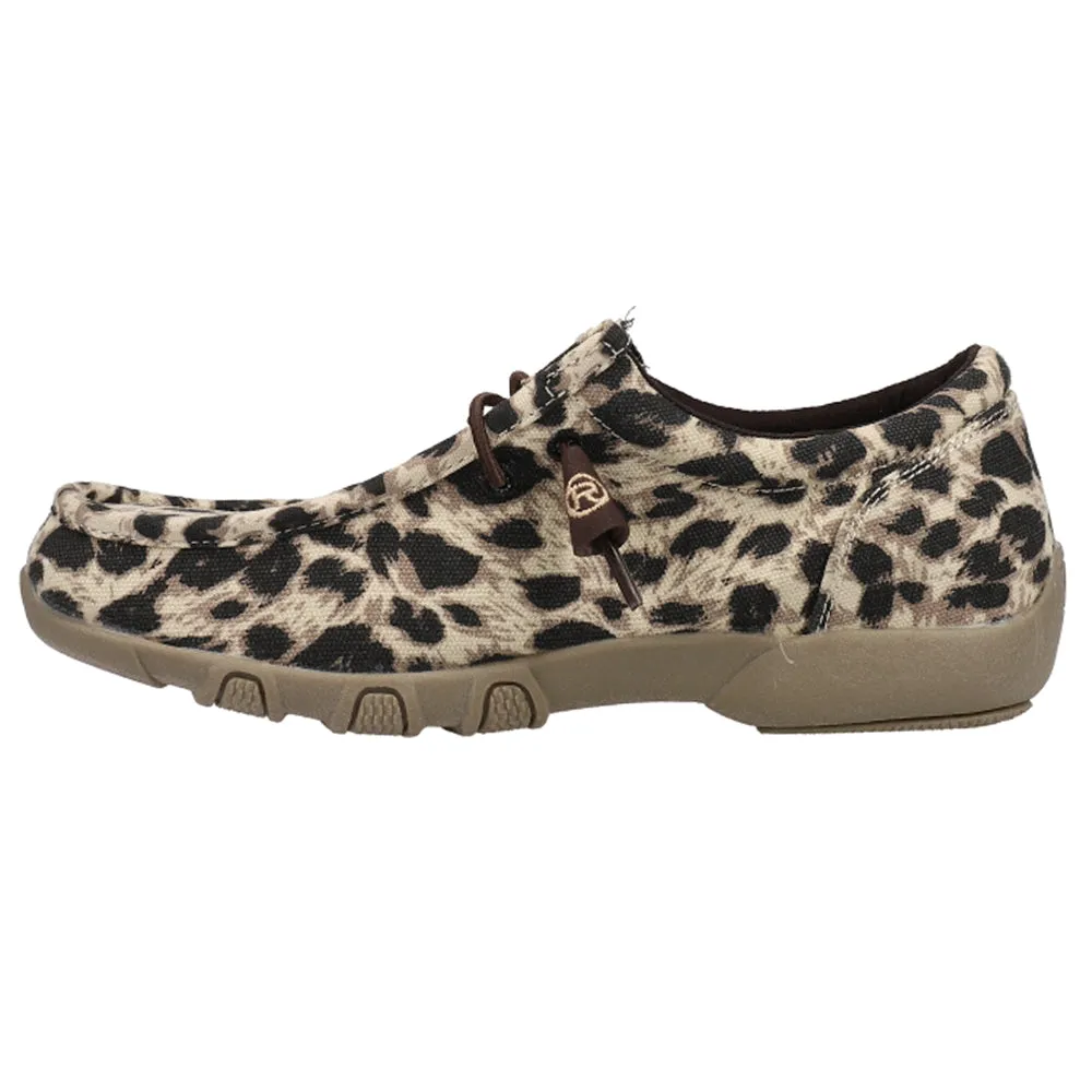 Chillin Leopard Moc Toe Slip On Flats