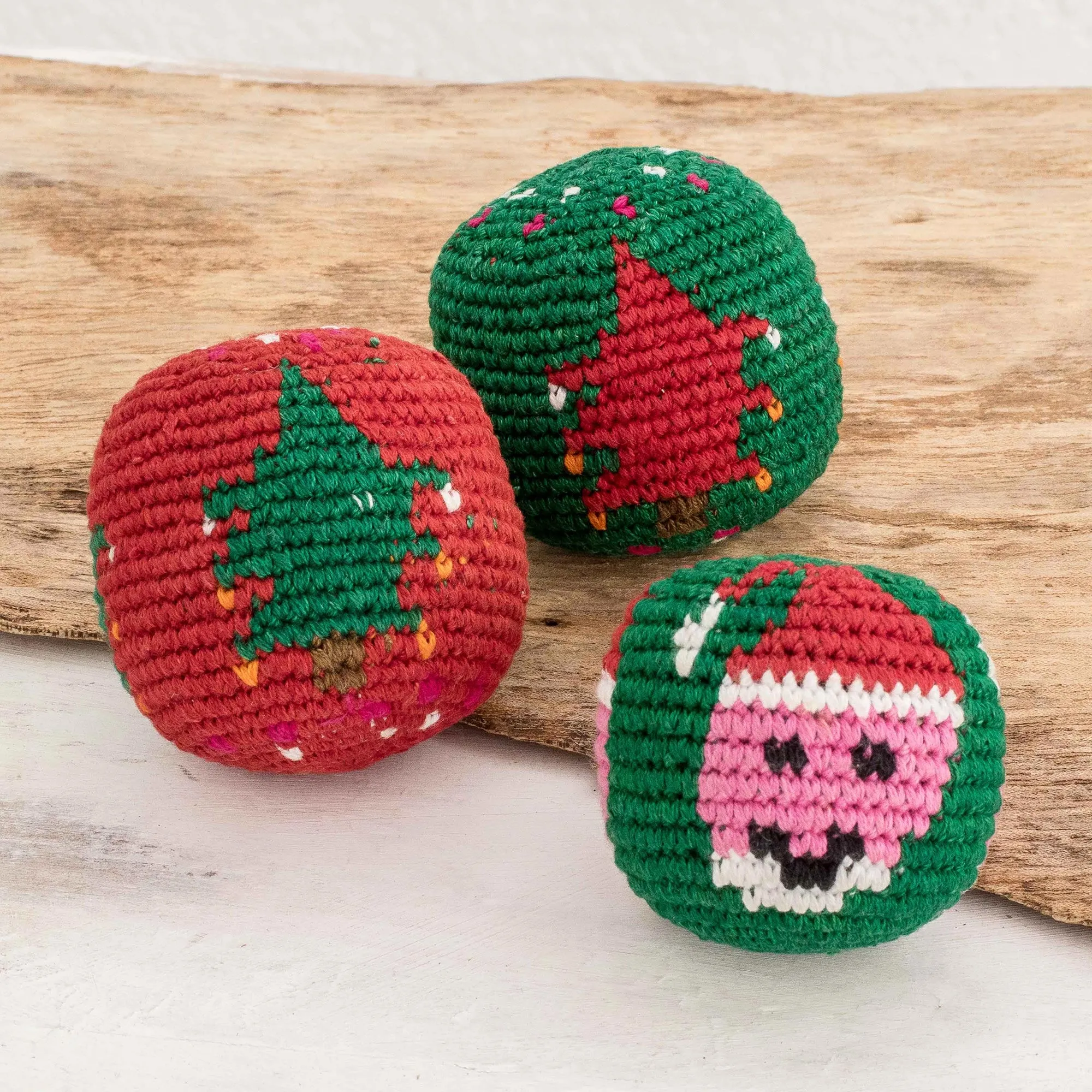 Christmas-Themed Hacky Sack - Christmas Kicks | NOVICA