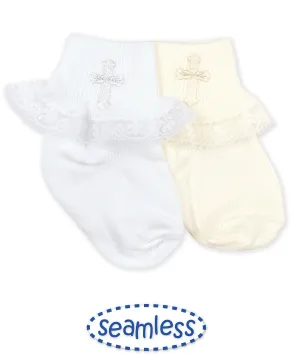 Classic Christening Socks Ruffle