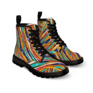 Color Brushstroke - Inovax Men's Canvas Boots