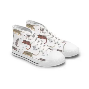 Colorful Trendy Leopards Women's High Top Sneakers