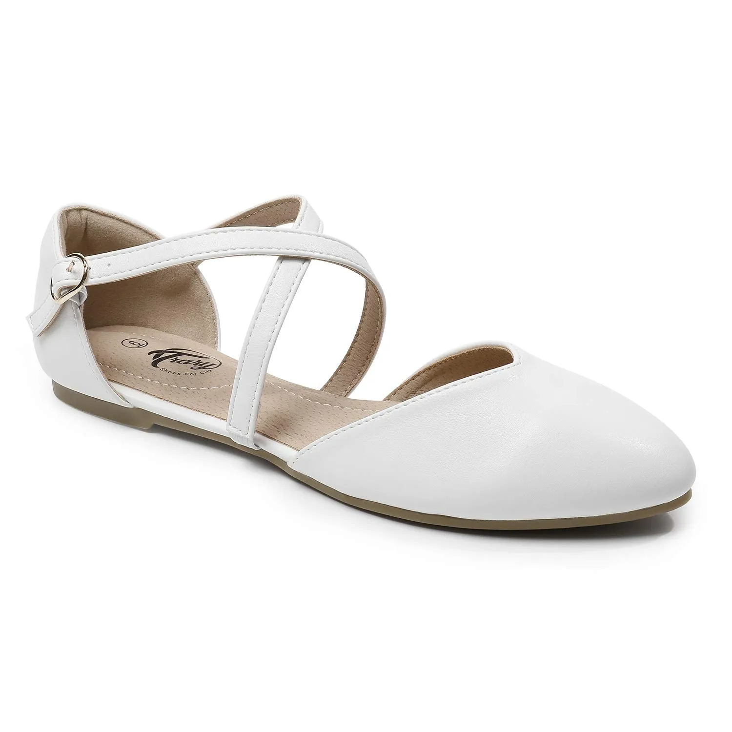 Criss Cross Strap Ballet Flat