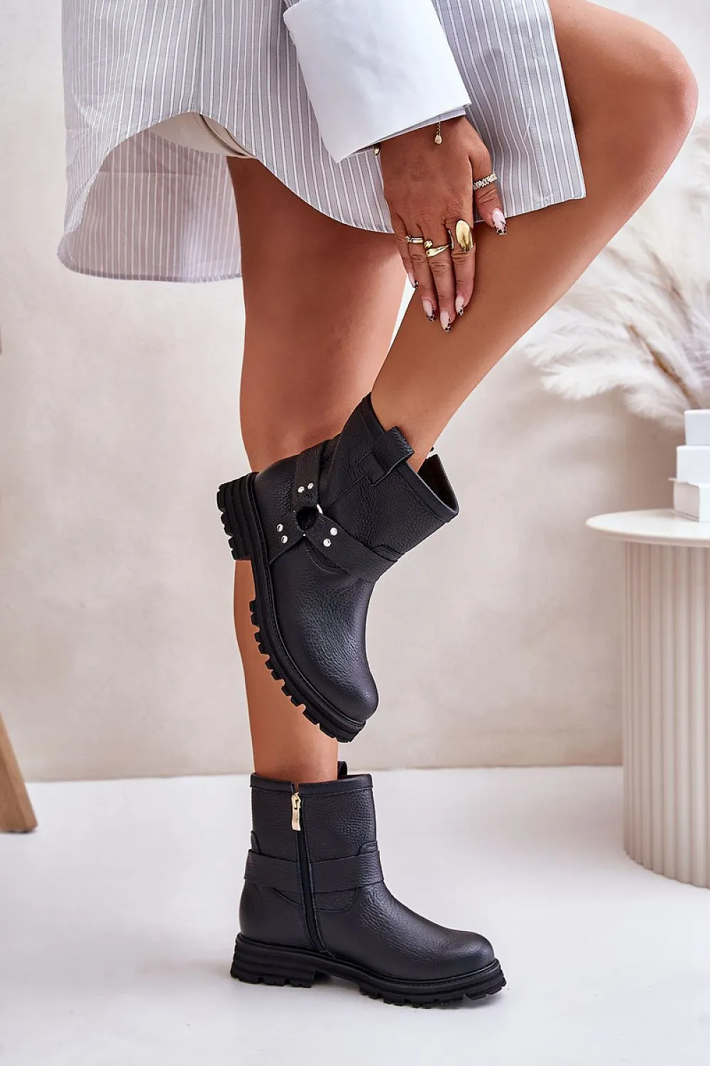 Cross Suede Booties