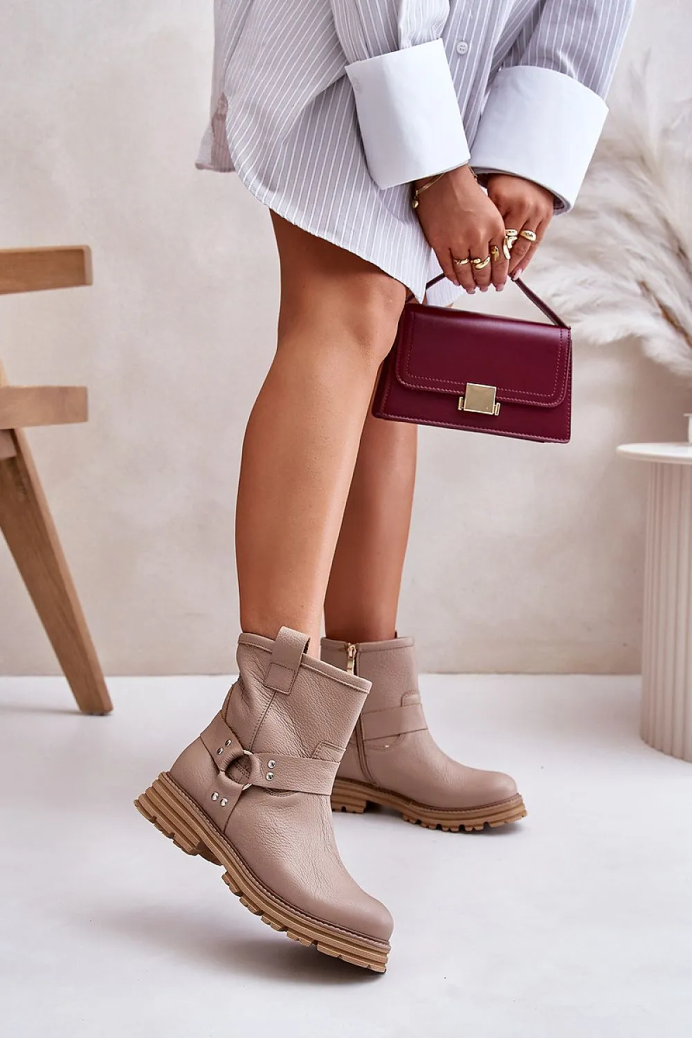 Cross Suede Booties