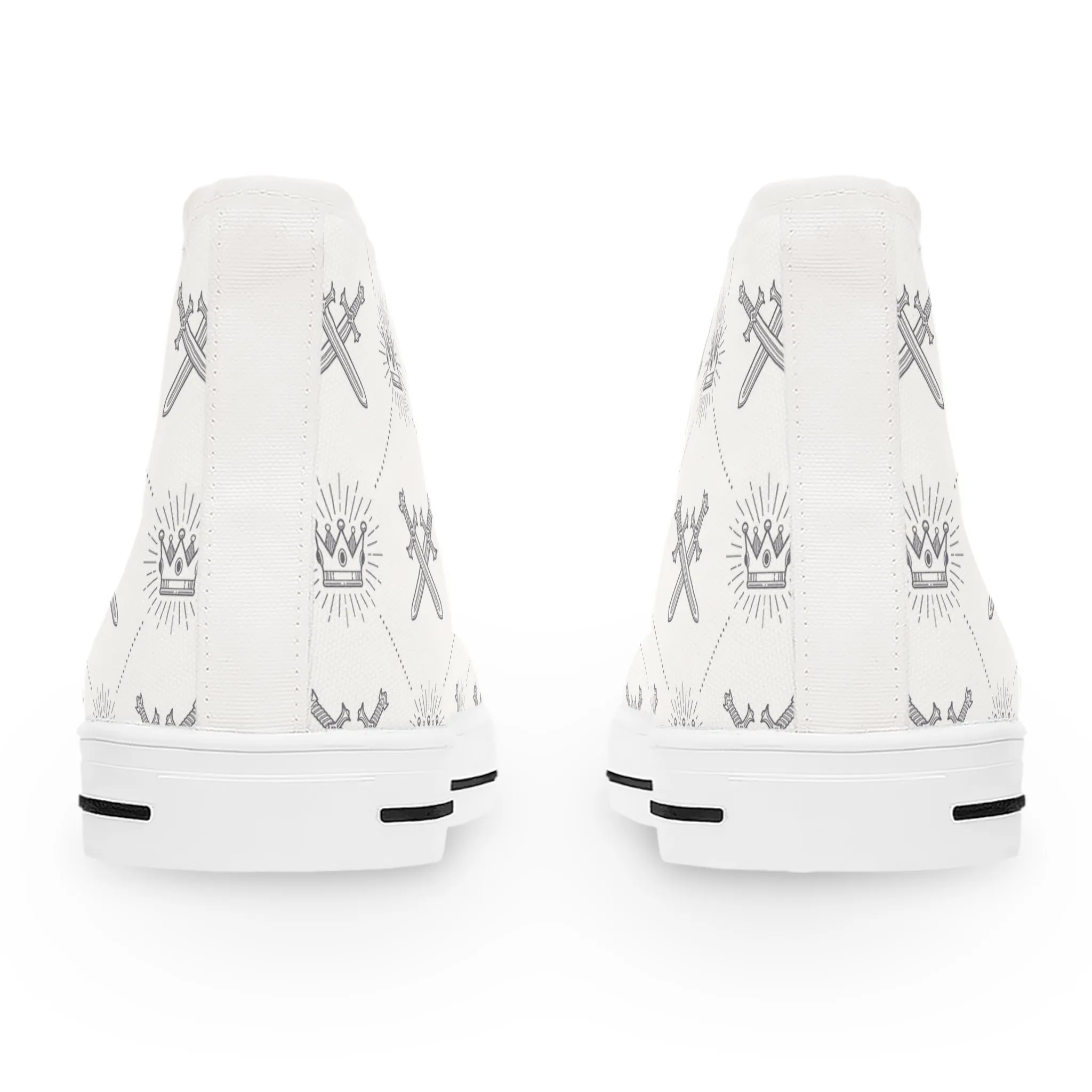 Crossed Swords and Crown Women's High Top Sneakers