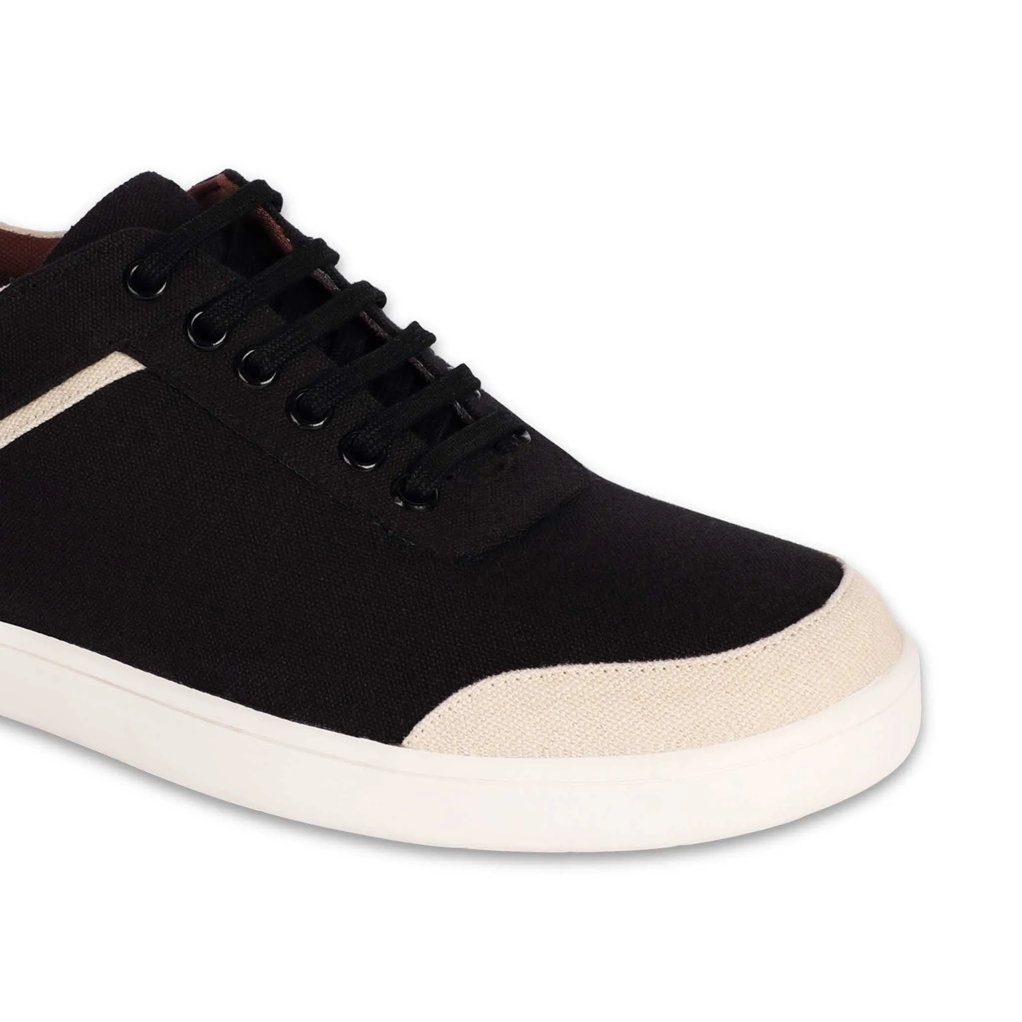 Dan Eco-Sole Sneakers Black and Beige Women