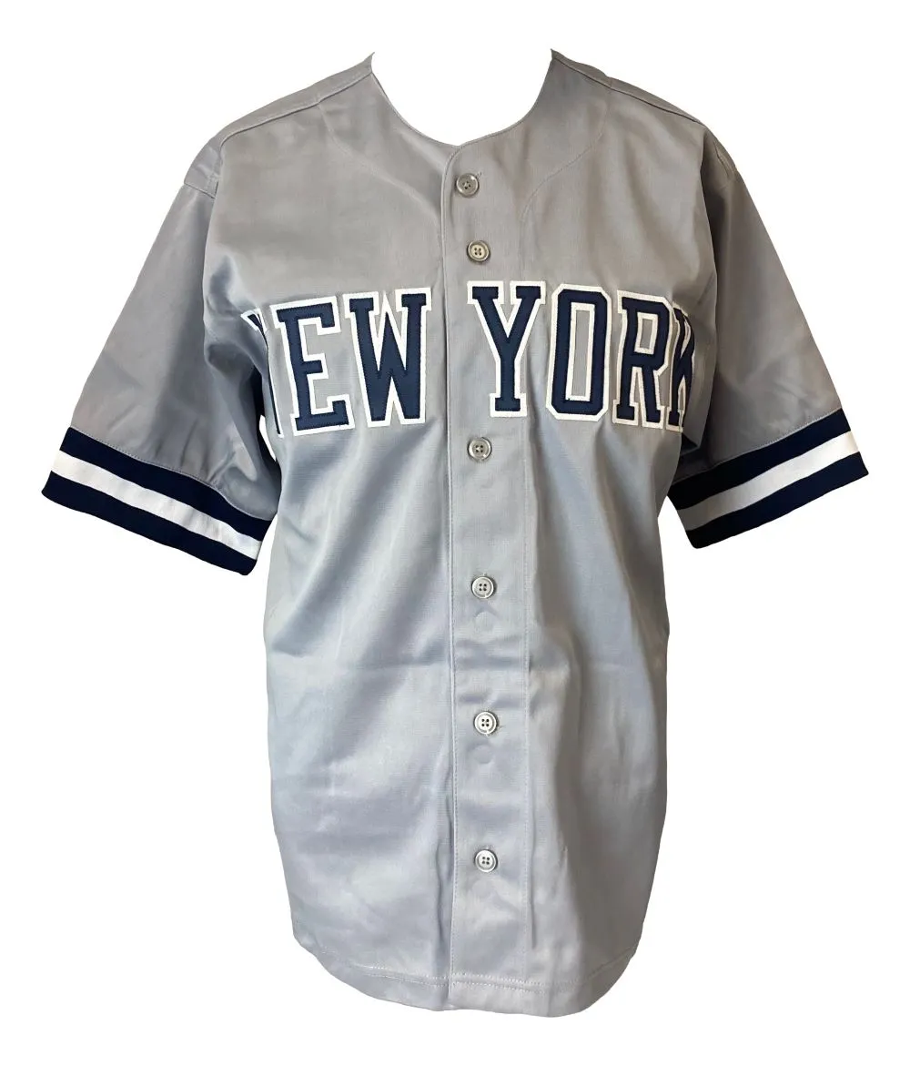 Don Larsen New York Signed Gray Baseball Jersey 1956 WS MVP Inscribed JSA