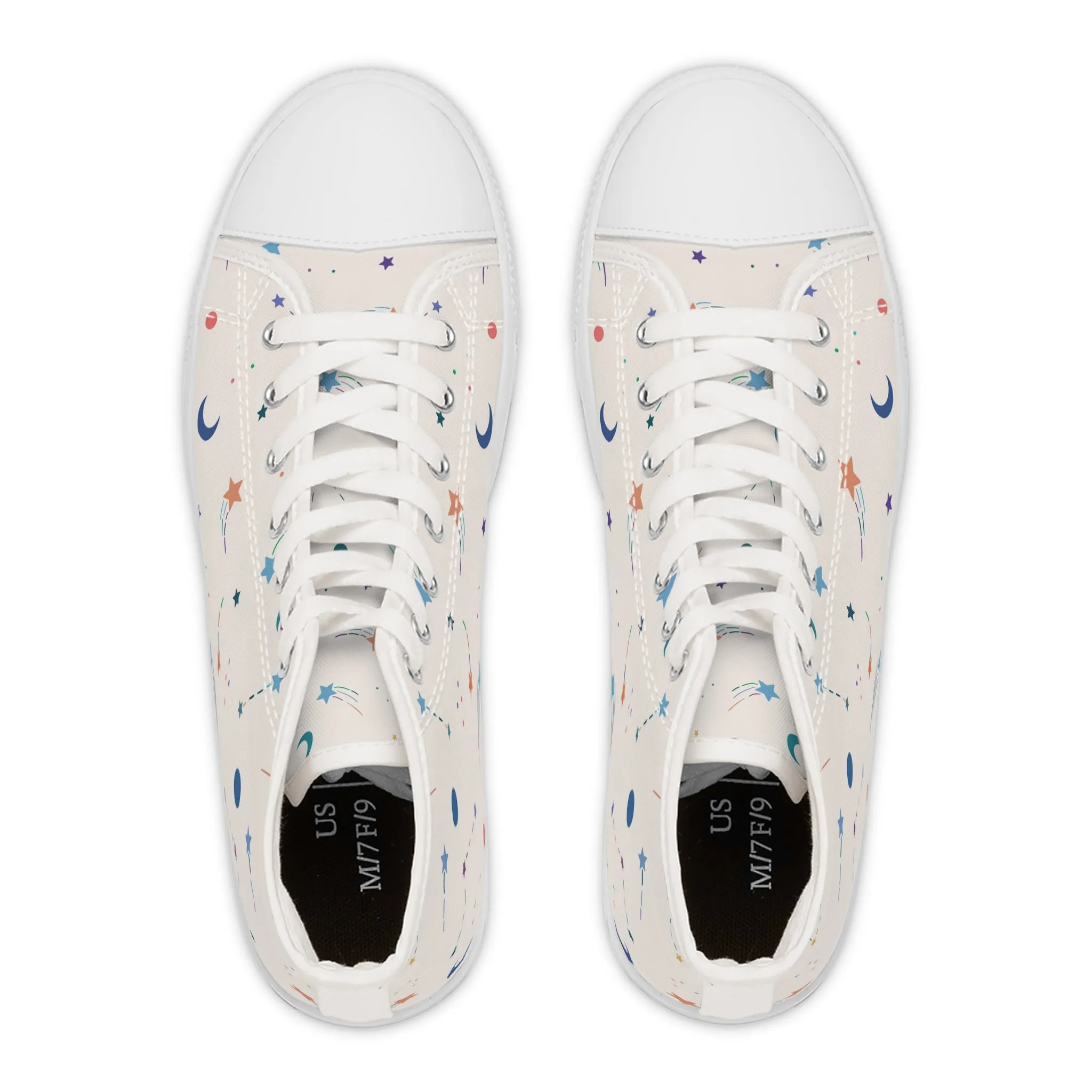 Dream Star Pattern Women's High Top Sneakers