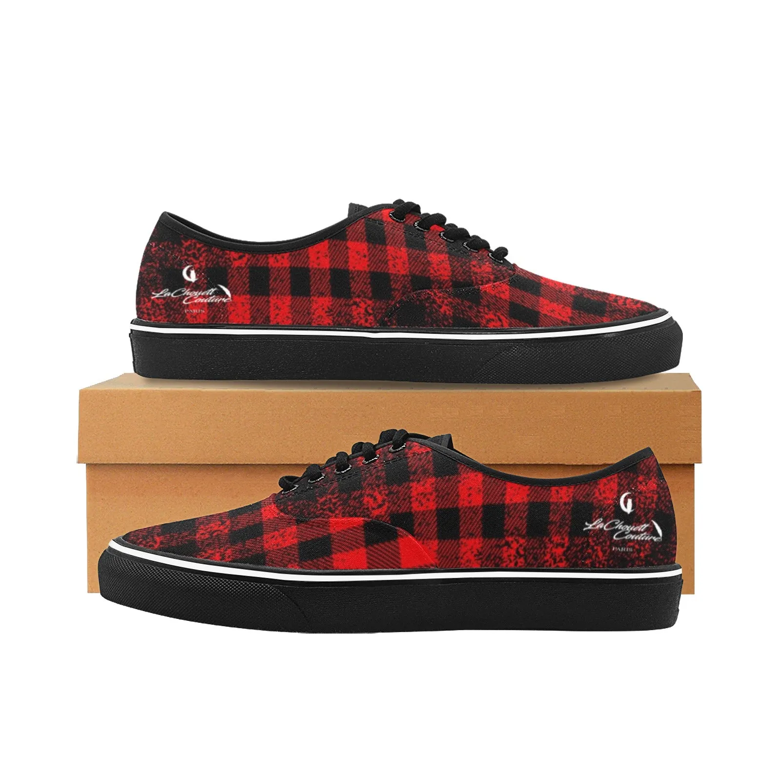 DUSTY PLAID Canvas Low Top Shoes